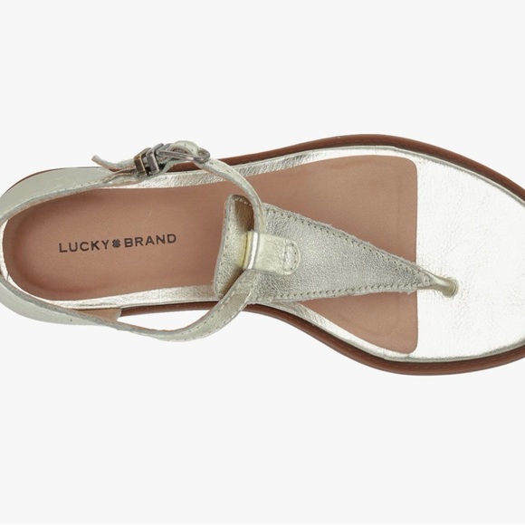 LUCKY BRAND Women’s Annamae T-Strap Sandal Wedge . Size 8.5 - Picture 3 of 10